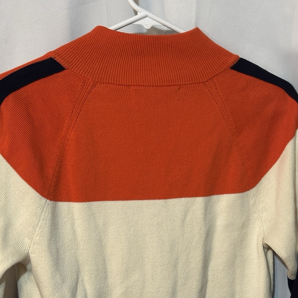 L-RL Ralph Lauren Sweater Women's Small Multicolor Long Sleeve‎ 1/4 Zip Pullover - Picture 4 of 5